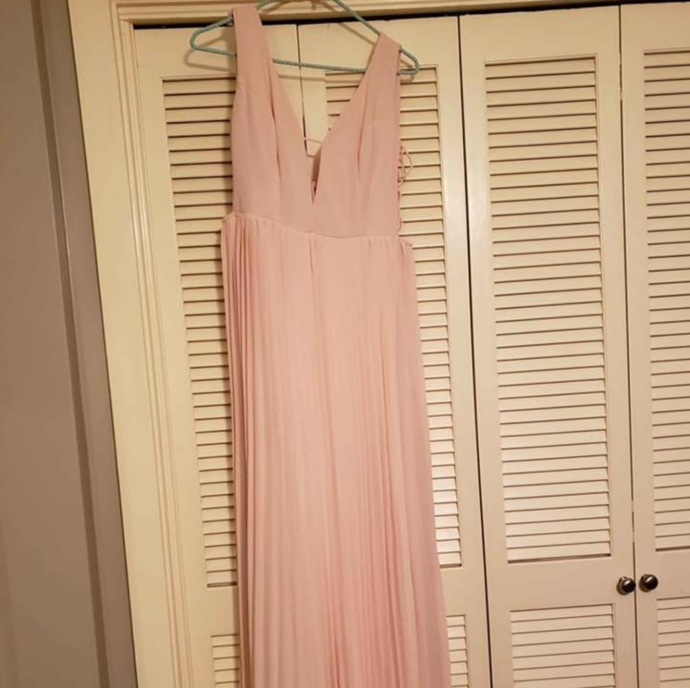 Blush pink floor length dress